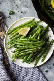 These Skillet Garlic Green Beans are a quick and easy side dish. They go great with many meals plus, they are healthy!