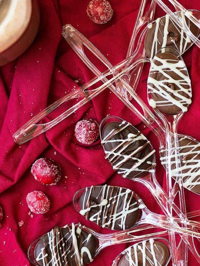 These DIY Chocolate Spoons are a great Christmas gift! They add the perfect special touch to a cup of hot chocolate or coffee!!