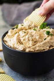 This homemade french onion dip is easy to make and tastes way better than any store bought stuff!