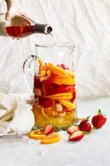 Strawberry Rose Sangria -a refreshing drink perfect for any occasion! It's refreshing, not too sweet, and perfect for a party!