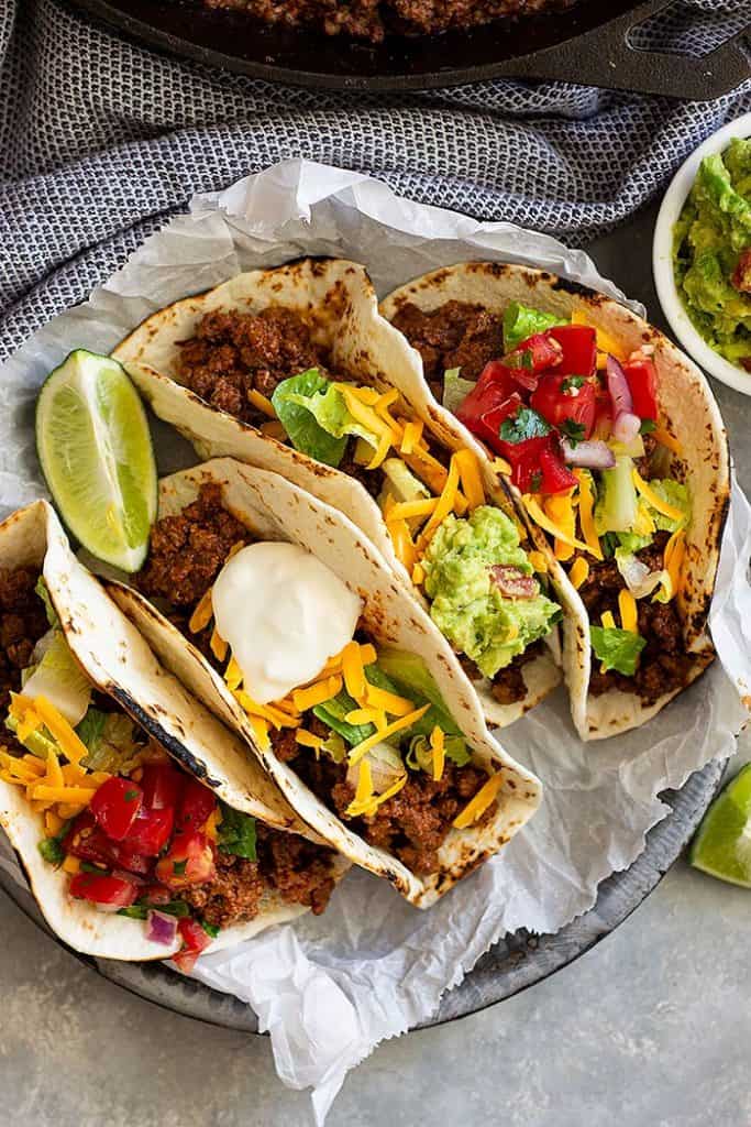Homemade Ground Beef Taco Meat -this is a great taco meat recipe that's great for tacos, burritos, or even nachos!