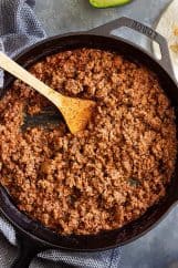 Homemade Ground Beef Taco Meat -a great taco meat recipe that can be made with beef, turkey, or ground chicken. Quick and easy and perfect for tacos, burritos, or nachos!