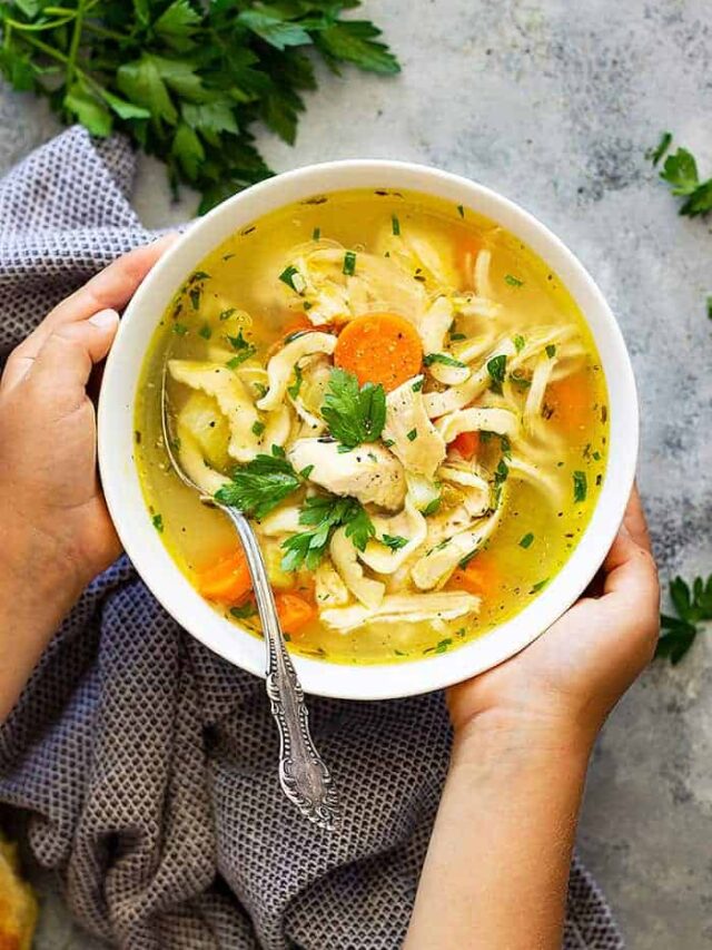 Need a comforting bowl of chicken noodle soup? This Instant Pot (Pressure Cooker) Chicken Noodle Soup is easy to make and full of flavor. And thanks to the Instant Pot it's ready in a fraction of the time! #chicken #chickennoodlesoup #instantpot