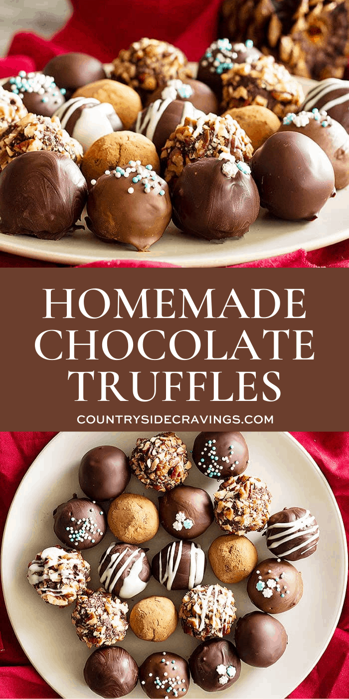 Homemade Dark Chocolate Truffles Countryside Cravings
