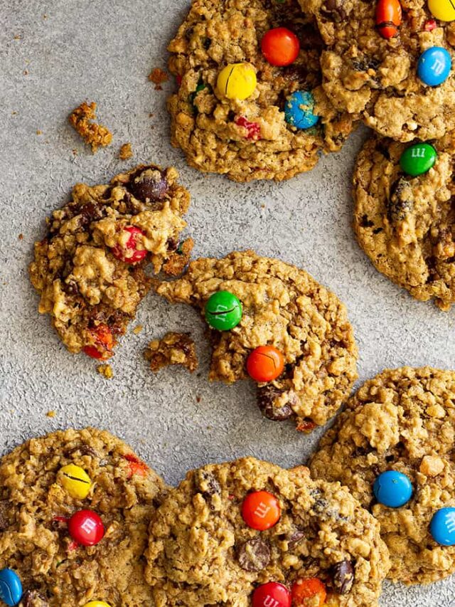 Close up of Monster Cookies.