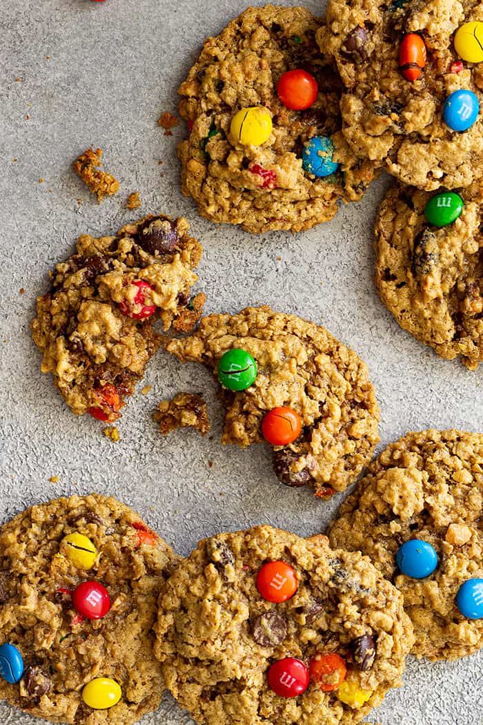 Close up of Monster Cookies.