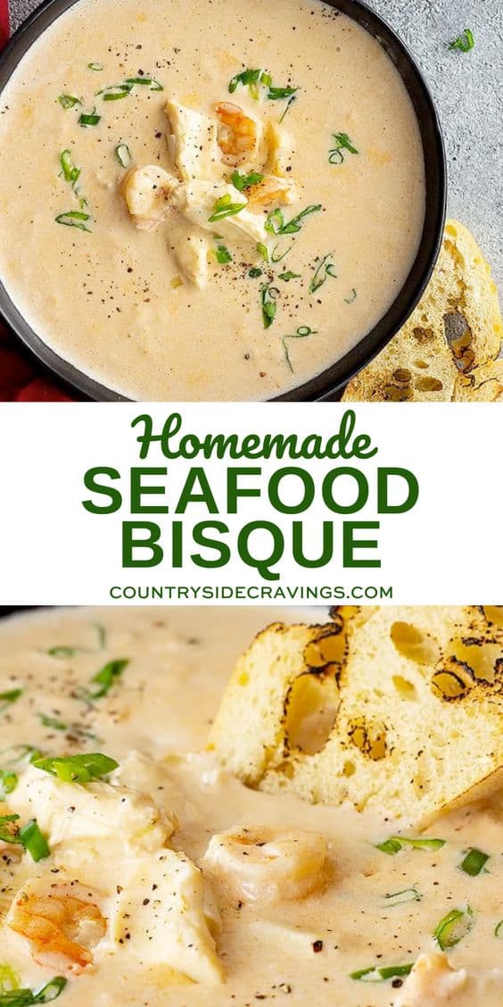 Seafood Bisque Countryside Cravings