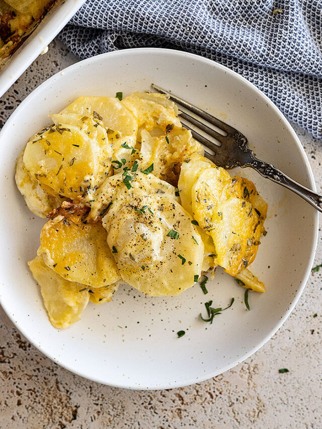 Garlic Herb Potatoes Au Gratin Countryside Cravings