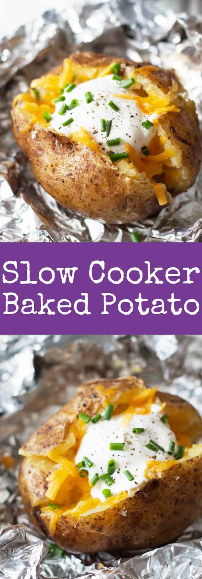 titled image (and shown): slow cooker baked potato