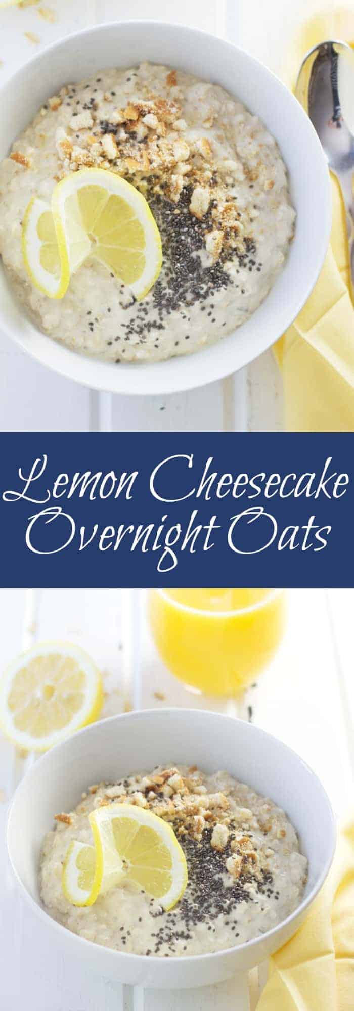 titled image (and shown): lemon cheesecake overnight oats
