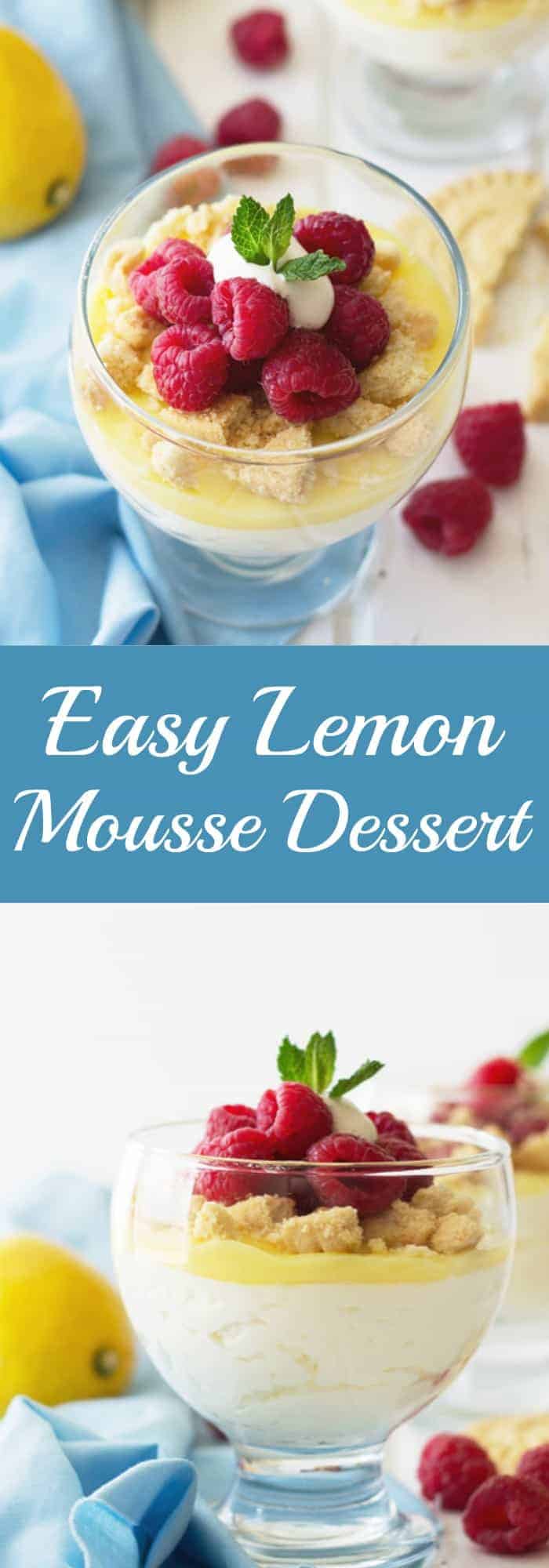 titled image (and shown): easy lemon mousse dessert cups