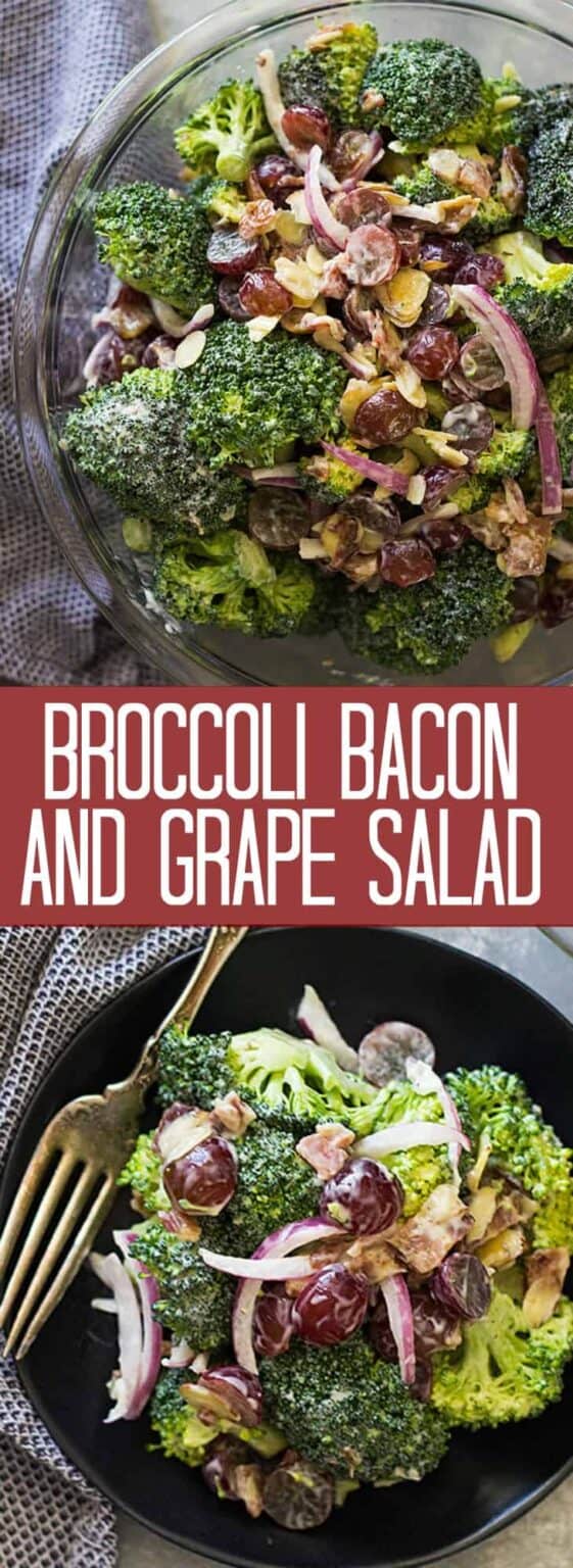 Broccoli Grape Salad with Bacon Countryside Cravings