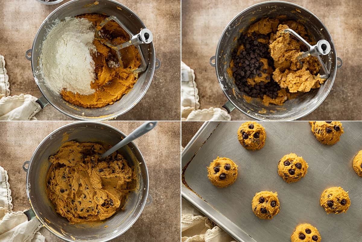 Four pictures showing how to finish making the cookies. 