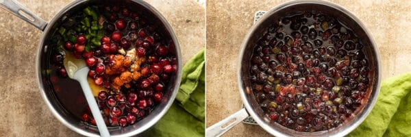 two pictures showing how to make the glaze.